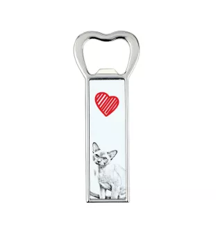 Chat de Birmanie - ouvre-bouteille avec un chat, ouvre-bouteille personnalisé pour le réfrigérateur, cadeau unique pour homme de la marque Art-Dog