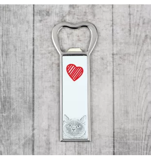 British Shorthair - ouvre-bouteille avec un chat, ouvre-bouteille personnalisé pour le réfrigérateur, cadeau unique pour homme de la marque Art-Dog