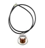 Birman - collier pendentif avec une illustration sur une chaîne en cuir de la marque Art-Dog