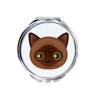 Burmese - pocket mirror for a purse by Art-Dog