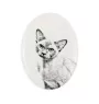 Burma Cat - commemorative plaque with a cat photo, tombstone with a print, personalized oval plaque from the Art-Dog brand