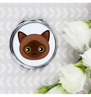 Burmese - pocket mirror for a purse by Art-Dog