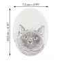 British Shorthair - une plaque commémorative avec une photo de chat, une plaque funéraire avec une impression, une plaque ovale personnalisée de la marque Art-Dog