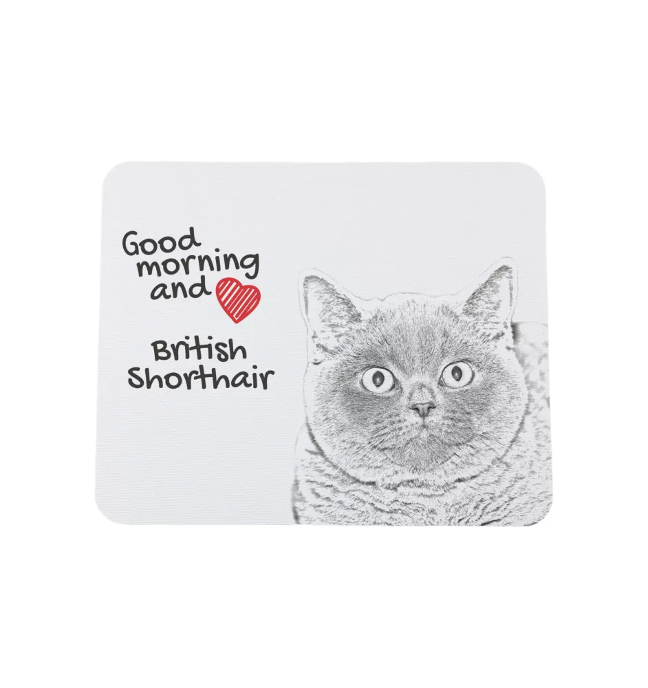British Shorthair - mouse pad with print, personalized cat pad, unique gadget for an office worker from the Art-Dog brand