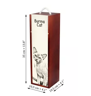 Kot burmański pudełko na wino z kotem Art-Dog