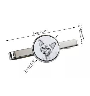 Kot burmański spinka do krawatu z kotem Art-Dog