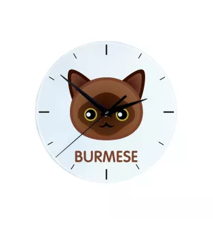 Birman - horloge MDF avec graphisme et logo de la marque Art-Dog