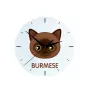 Birman - horloge MDF avec graphisme et logo de la marque Art-Dog
