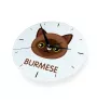 Birman - horloge MDF avec graphisme et logo de la marque Art-Dog