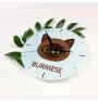 Birman - horloge MDF avec graphisme et logo de la marque Art-Dog
