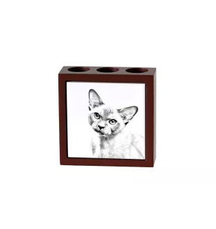 Kot burmański stojak na długopisy z kotem Art-Dog