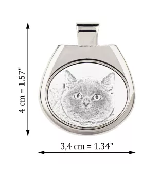 British Shorthair - cat necklace, personalized pendant with a photo, unique necklace for women and men by Art-Dog brand