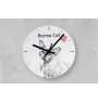 Burma Cat - wall clock with a cat, shelf clock with a print, personalized home decoration from the Art-Dog brand