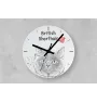 British Shorthair - wall clock with a cat, shelf clock with a print, personalized home decoration from the Art-Dog brand