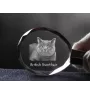 British Shorthair - Fob with cat photo, crystal key ring in gift box, unique gift by Art-Dog brand