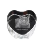 Britisch Kurzhaar - Kristalluhr mit Katzenbild, Herzregal-Uhr, personalisierte Standuhr von Art-Dog.