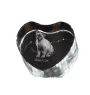 Burma Cat - crystal clock with a picture of a cat, heart-shaped shelf clock, personalized standing clock by Art-Dog brand