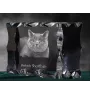 Britisch Kurzhaar - Kristall mit Katzenbild, Glasstatuette mit Bild, einzigartiger Bilderrahmen der Marke Art-Dog