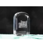 British Shorthair - crystal cube with a photo, photo of a cat in crystal, cubic paperweight from Art-Dog brand