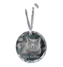British Shorthair - boule de Noël en cristal avec une photo, photo d'un chat dans le cristal, décoration personnalisée pour sapin de Noël de la marque Art-Dog