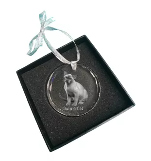 Kot burmański medal kryształowy z kotem Art-Dog