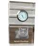 Britisch Kurzhaar - Glasuhr mit Foto, Katzenfoto im Kristall, personalisierte Standuhr für das Büro der Marke Art-Dog