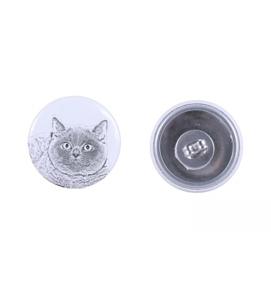 British Shorthair - boucles d'oreilles avec votre chat bien-aimé, photo personnelle, accessoire parfait pour les amoureux des chats de la marque Art.-Dog