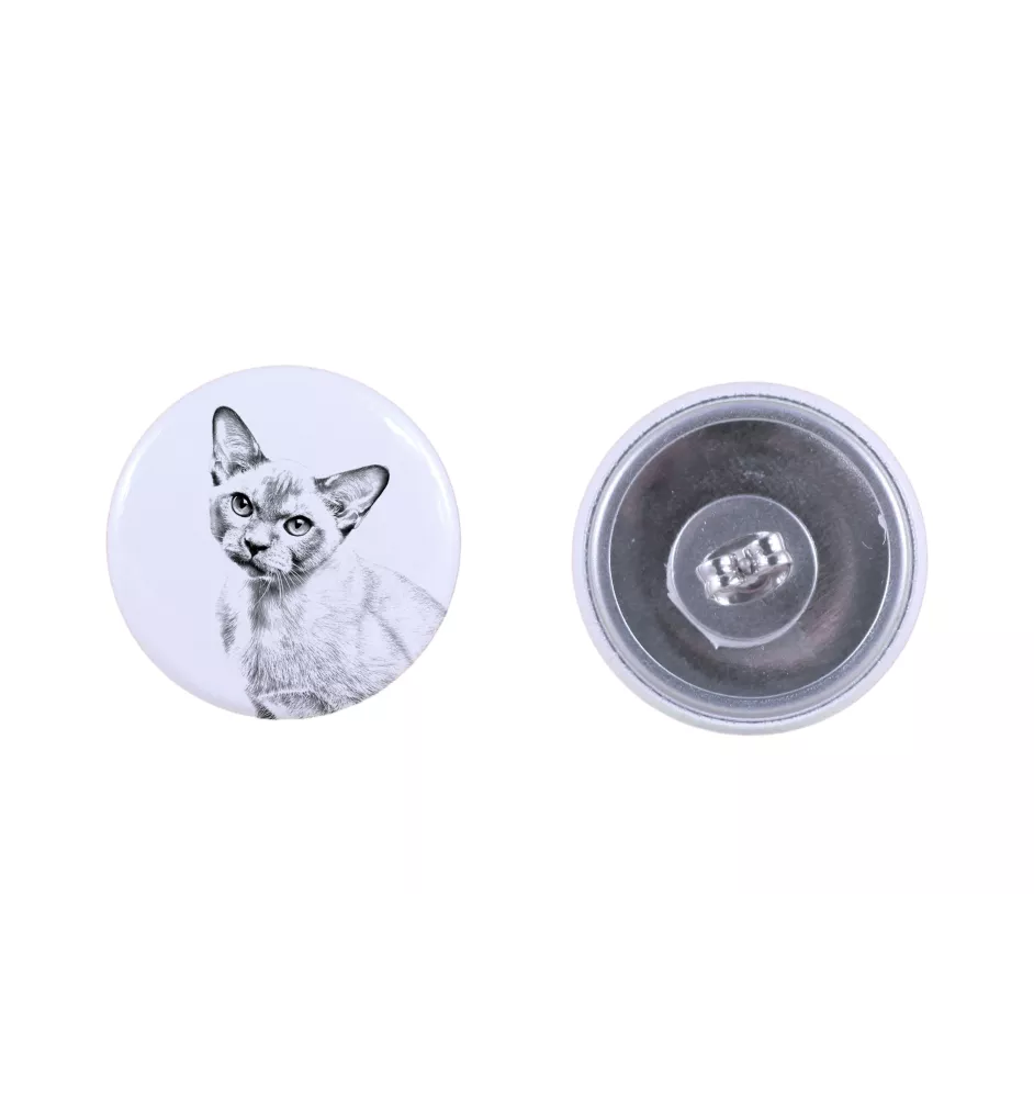 Chat de Birmanie - boucles d'oreilles avec votre chat bien-aimé, photo personnelle, accessoire parfait pour les amoureux des chats de la marque Art.-Dog