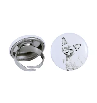 Birmakatze - ein einzigartiger Ring, handgefertigt, Damenschmuck der Marke Art-Dog