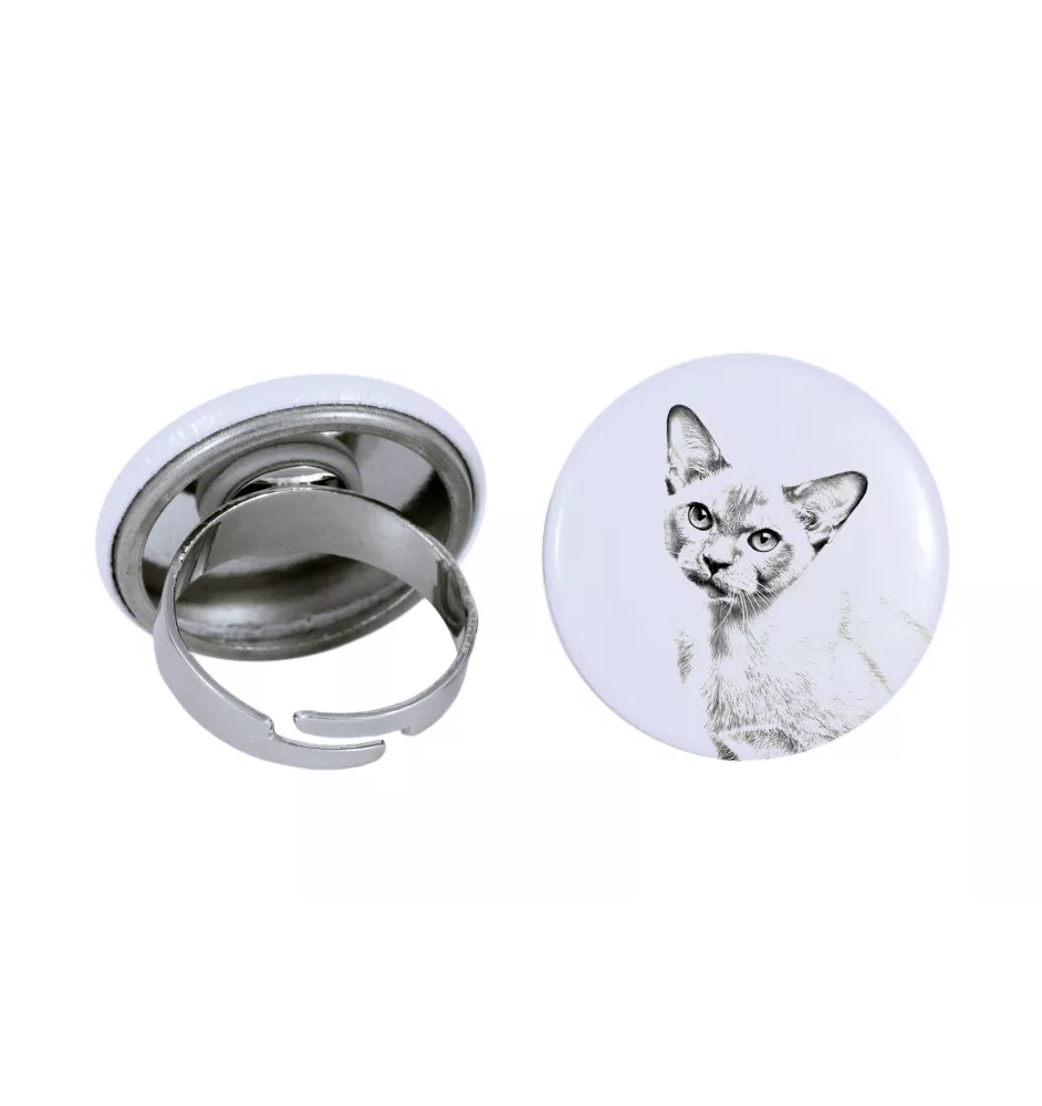Birmakatze - ein einzigartiger Ring, handgefertigt, Damenschmuck der Marke Art-Dog