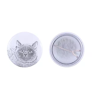 British Shorthair - un accessoire de sac à dos, un badge personnalisé, l'accessoire parfait pour les amoureux des animaux de la marque Art-Dog