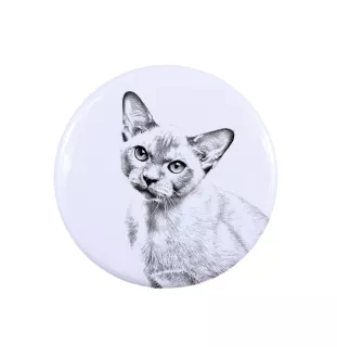 Birmakatze Rucksack decoration, personalized badge, perfect gadget for animal lovers from the Art-Dog brand