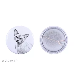 Chat de Birmanie - un accessoire de sac à dos, un badge personnalisé, l'accessoire parfait pour les amoureux des animaux de la marque Art-Dog