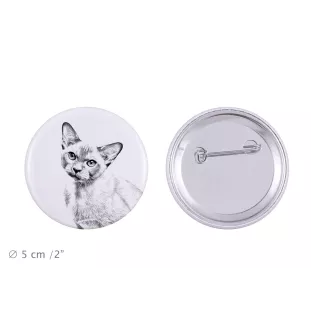 Kot burmański przypinka z kotem duża Art-Dog