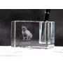 Burma Cat - Pen stand, crystal organiser with cat photo, unique desk decoration by Art-Dog brand