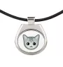 Burmilla - pendant necklace with graphic on a chain strap by Art-Dog brand
