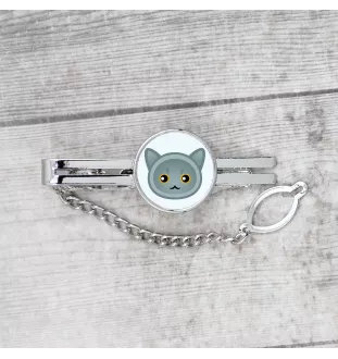 British Shorthair - elegant metal keychain as a gift from Art-Dog brand