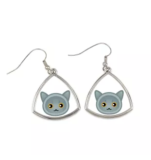 British Shorthair - élégantes boucles d'oreilles en métal en cadeau de la marque Art-Dog