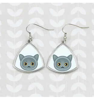 British Shorthair - élégantes boucles d'oreilles en métal en cadeau de la marque Art-Dog
