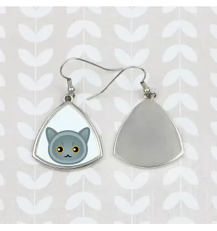 British Shorthair - elegant metal earrings as a gift from the Art-Dog brand
