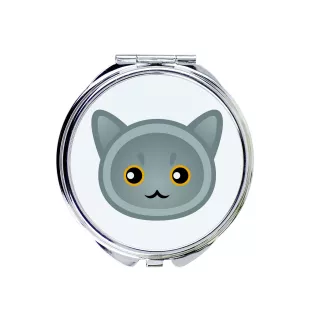 British Shorthair - pocket mirror for a purse by Art-Dog