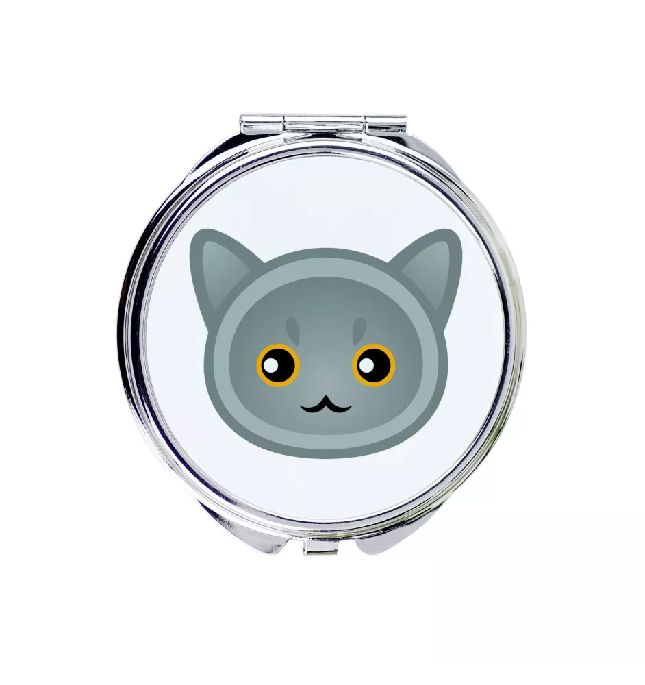 British Shorthair - pocket mirror for a purse by Art-Dog