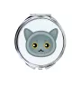 British Shorthair - pocket mirror for a purse by Art-Dog