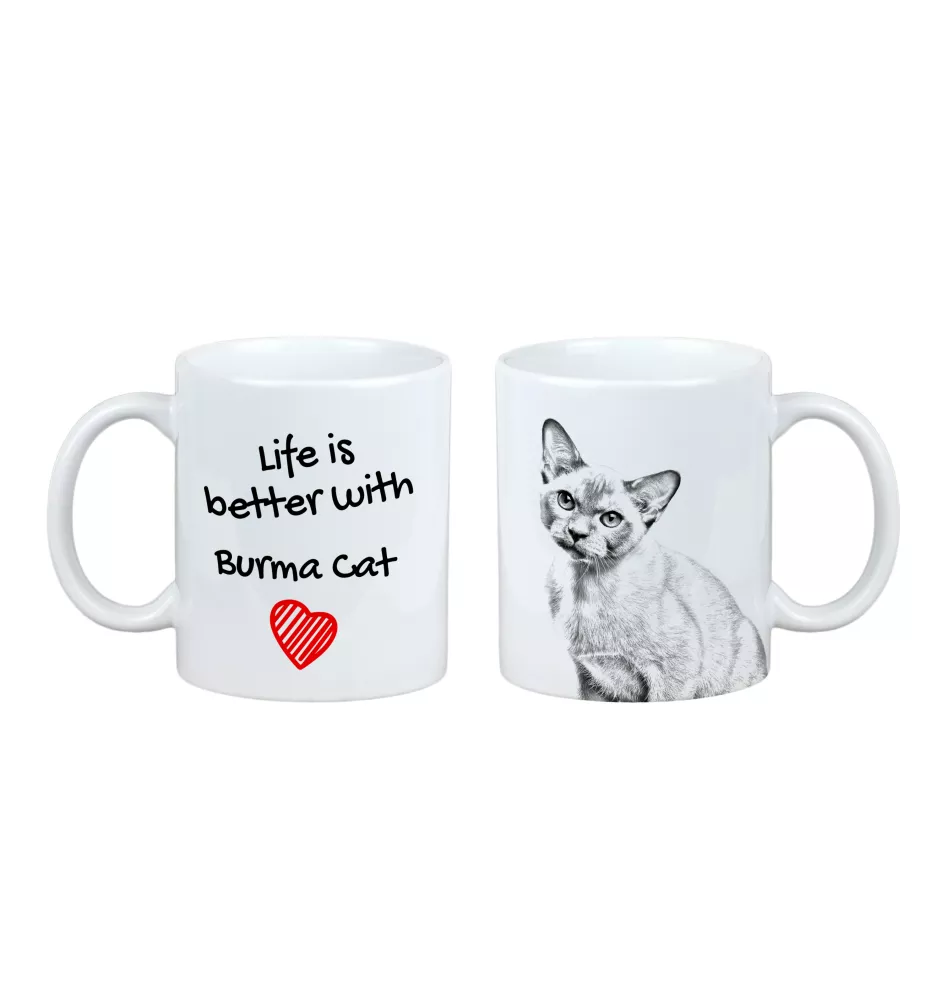 Kot burmański kubek z kotem life is better Art-Dog