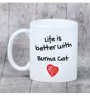 Kot burmański kubek z kotem life is better Art-Dog