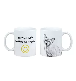 Kot burmański kubek z kotem Makes me happy Art-Dog