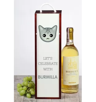 Burmilla - wine box with graphics and the brand name Art-Dog