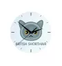 British Shorthair - MDF clock with graphics and the Art-Dog brand name