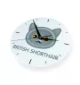 British Shorthair - MDF clock with graphics and the Art-Dog brand name