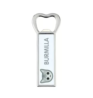 Burmilla - ouvre-bouteille avec graphisme et logo de la marque Art-Dog